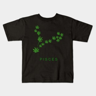 PISCES WEED ZODIAC Kids T-Shirt